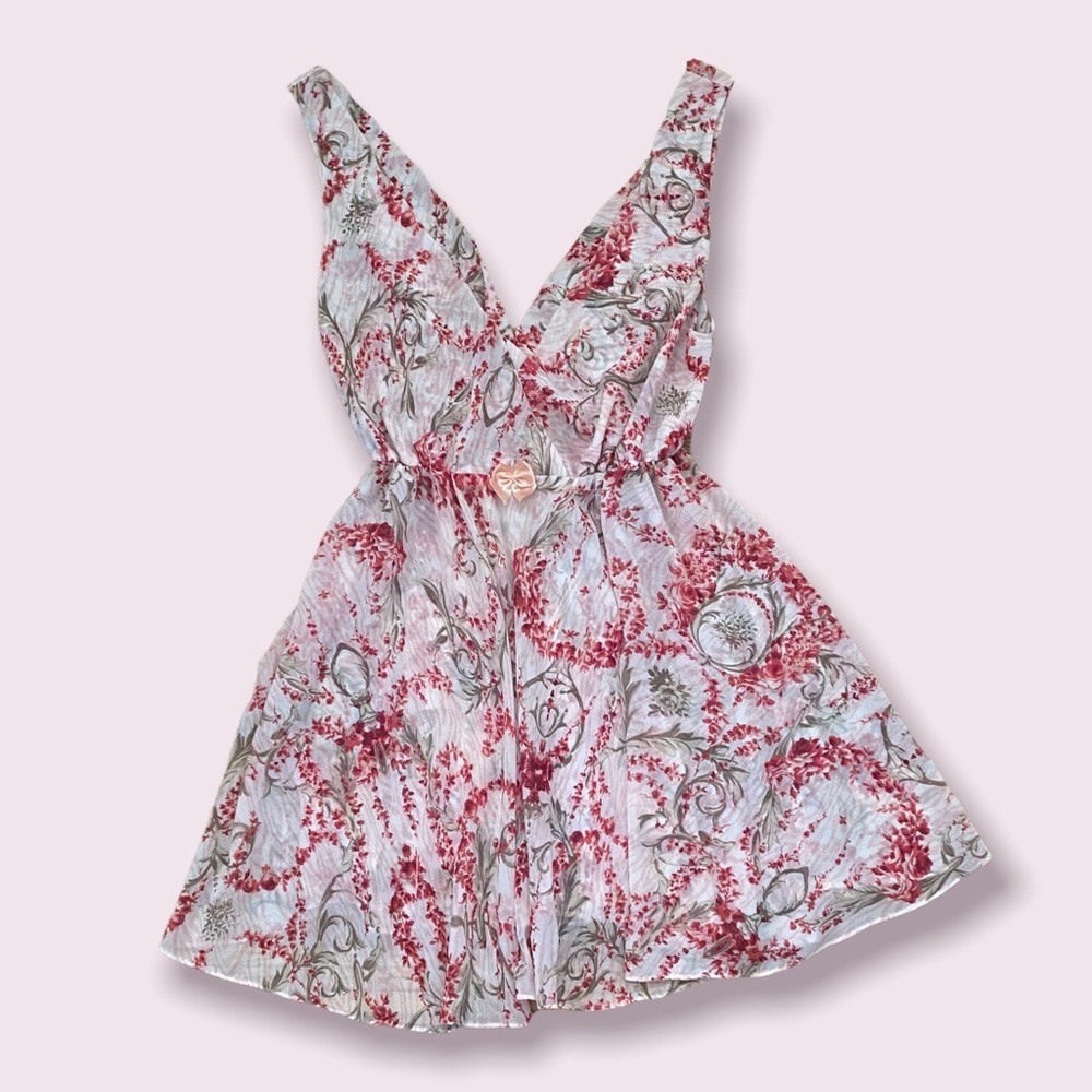 Sheer floral slip dress
